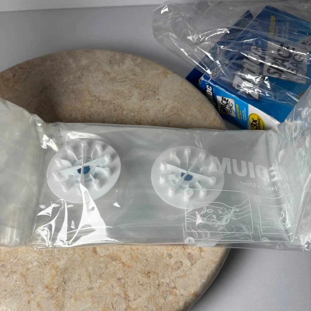 Ziploc Space Bag Vacuum Seal Bags 2 Medium Clear Airtight Storage Reusable